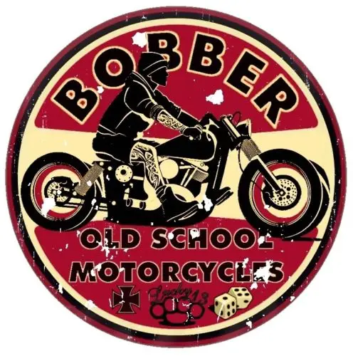 

Bobber Old School Motorcycles Sticker Cafe Racer Retro Vintage #1