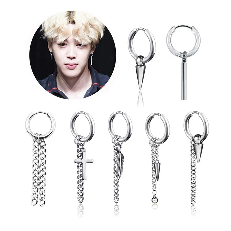 1 piece Women Men Stainless Steel Painless Ear Clip Round Ear Circle Non Piercing Fake Earrings New Popular Fashion Ear Jewelry