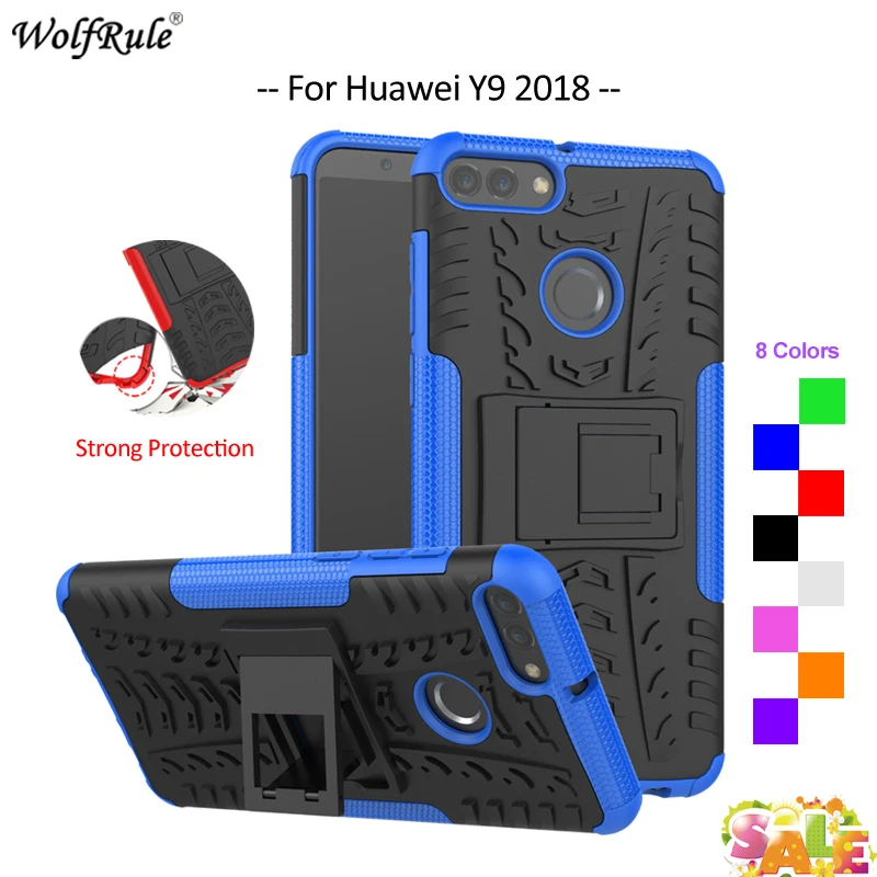 

For Cover Huawei Y9 2018 Case TPU & PC Armor Bumper Housings Protective Phone Case For Huawei Y9 2018 Cover Enjoy 8 Plus 5.93''