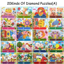 80 шт./4 типа DIY игрушки Алмазная наклейка 3D головоломка Рисование наклейки для обучения и обучающие игрушки для детей подарки на день