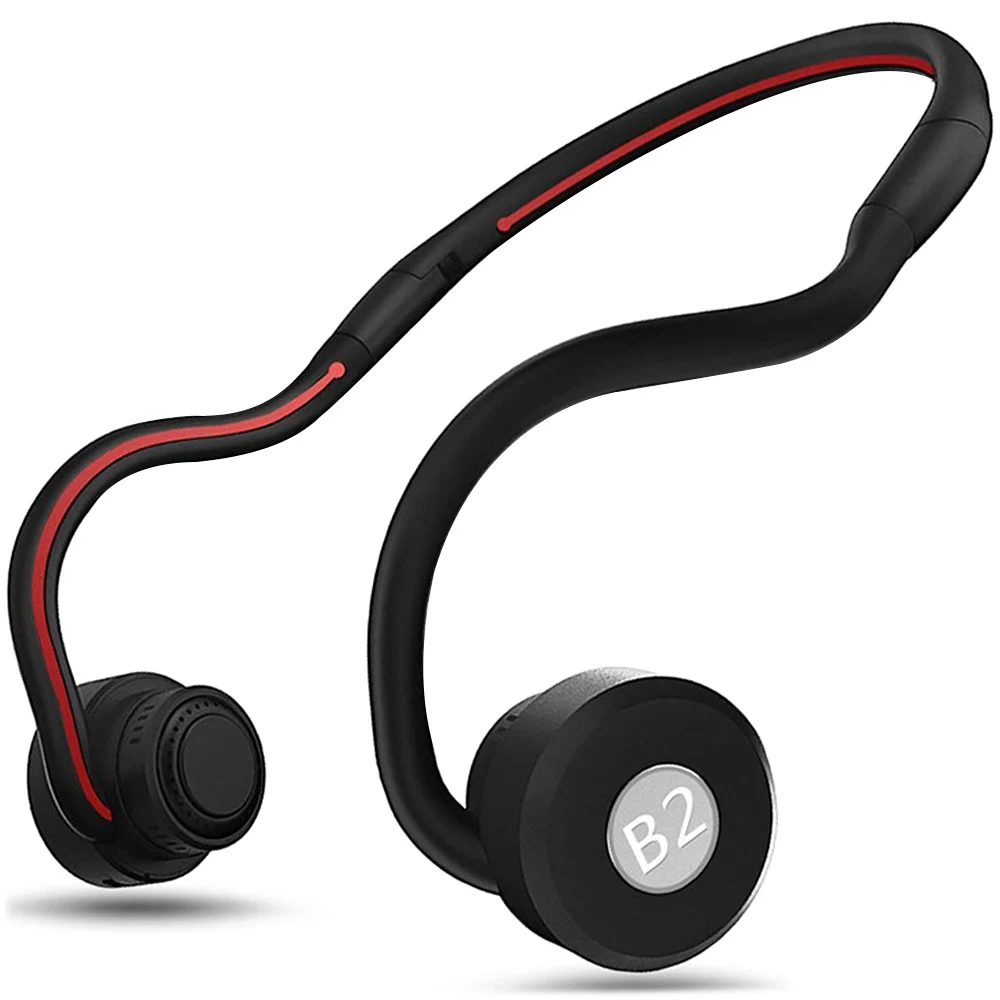 

B2 Bone Conduction Wireless Earphones Bluetooth Headphones Stereo Sports Music Handsfree Headset For iphone Samsung huawei