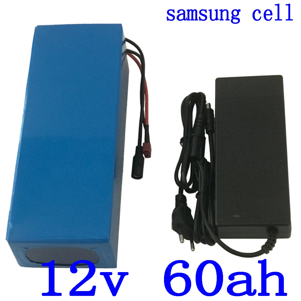 12V 200W 300W Lithium battery 12v 60ah electric bike Lithium-ion Battery pack use samsung cell with 5A charger | Спорт и развлечения