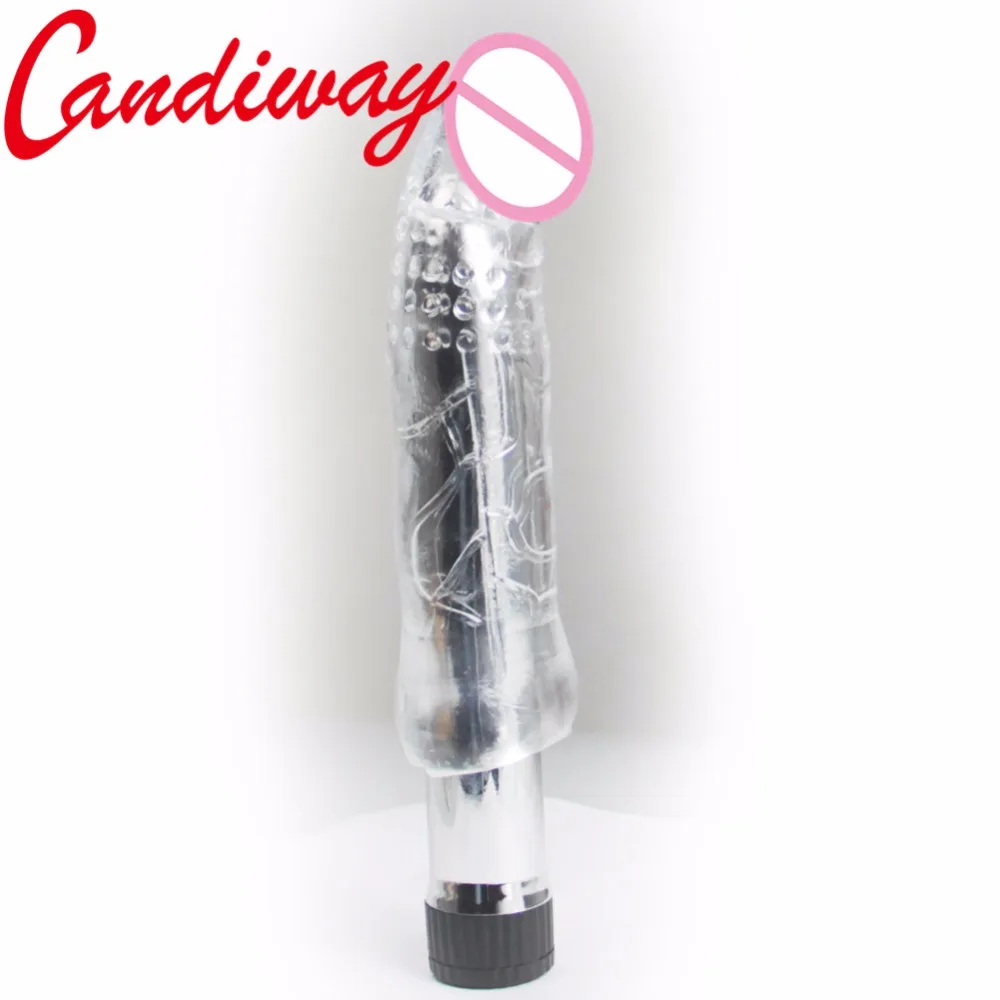 Candiway многоразовый вибратор с рукавом кристаллом удлинитель для пениса