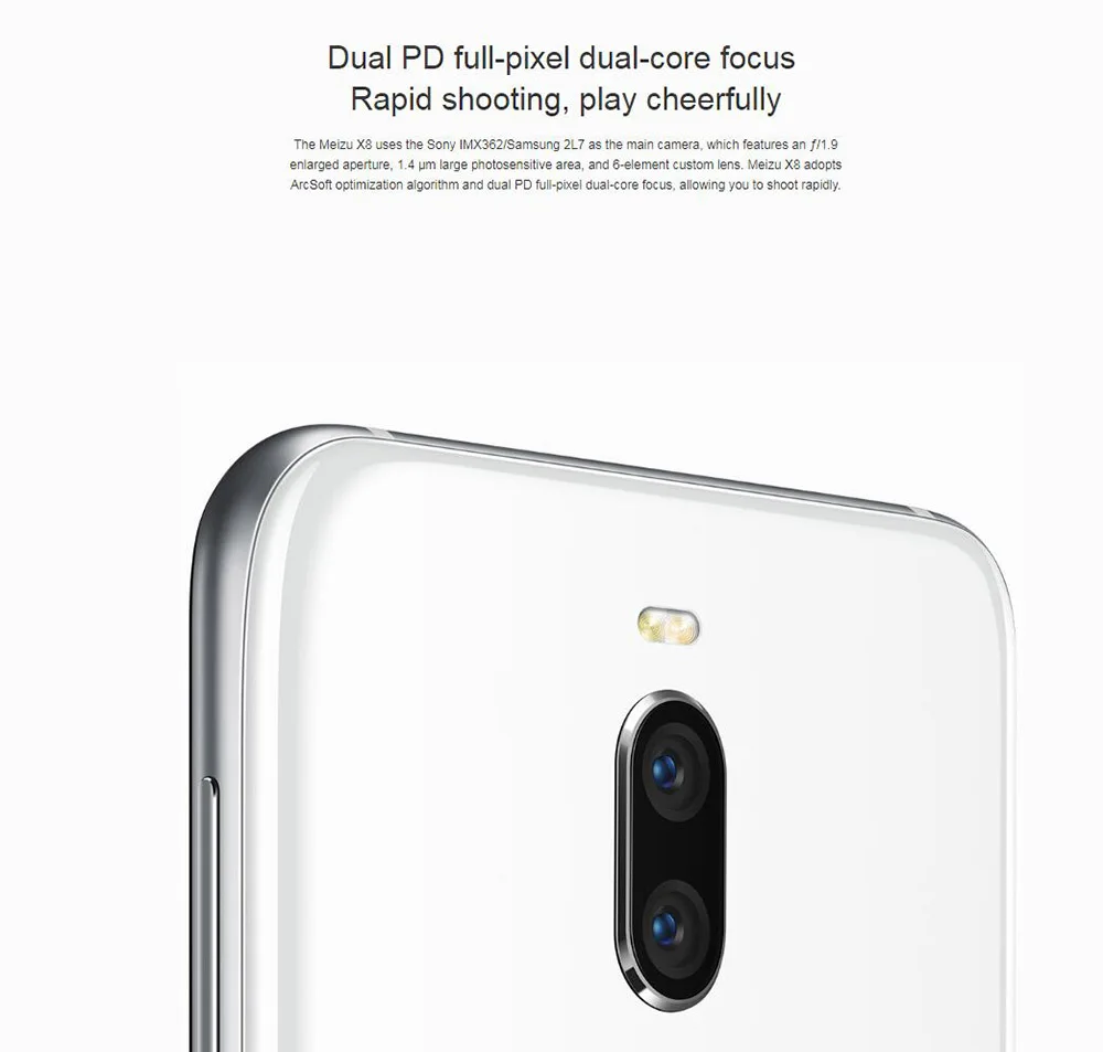 Meizu X8 4G LTE мобильный телефон 6," 6 ГБ ОЗУ 64 Гб ПЗУ Восьмиядерный процессор Snapdragon 710 Android сканер отпечатков пальцев 20 Мп камера смартфон