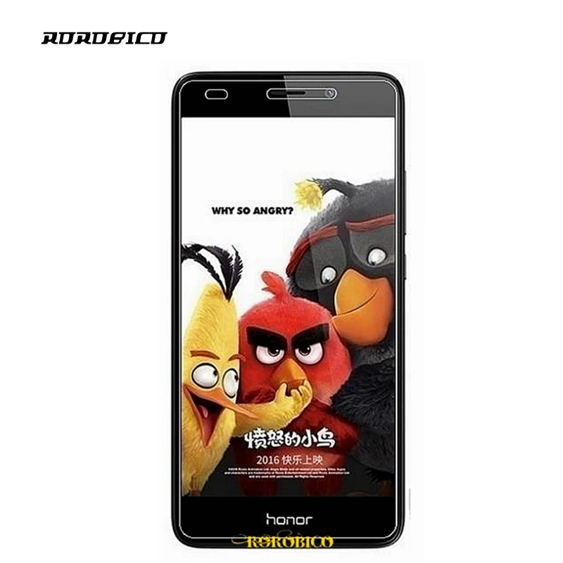 ROROBICO 0.26mm 2.5D Front Explosionproof Tempered Glass Film For Huawei Honor 5C LCD High Clear Screen Protector | Мобильные