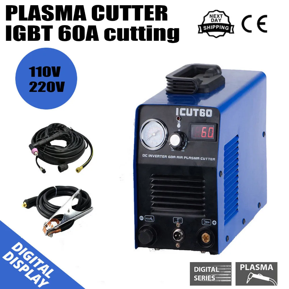 

Tosense ICUT60 DC Interver IGBT Air Plasma Cutter Machine 60A Fit AG60 Torch