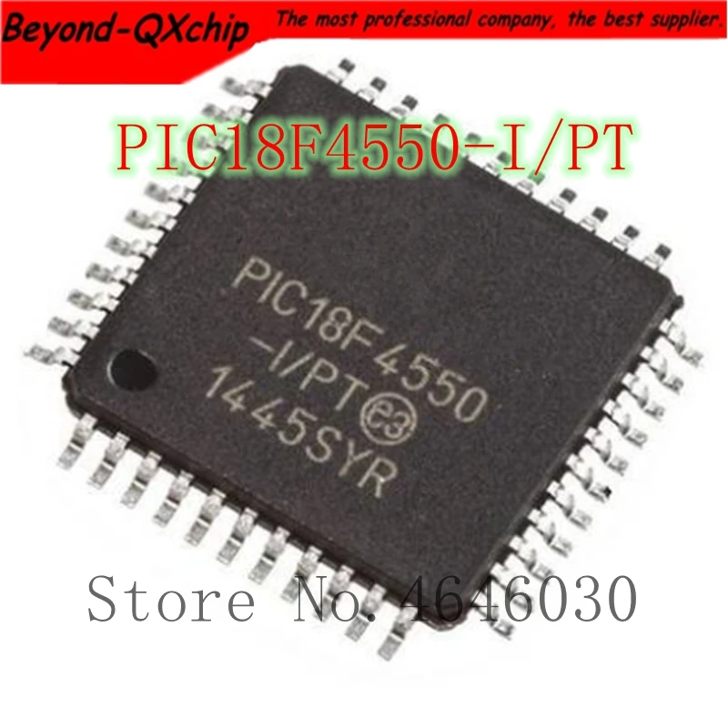 10 шт./лот PIC18F4550-I/PT PIC18F4550 18F4550 QFP44 | Электронные компоненты и принадлежности