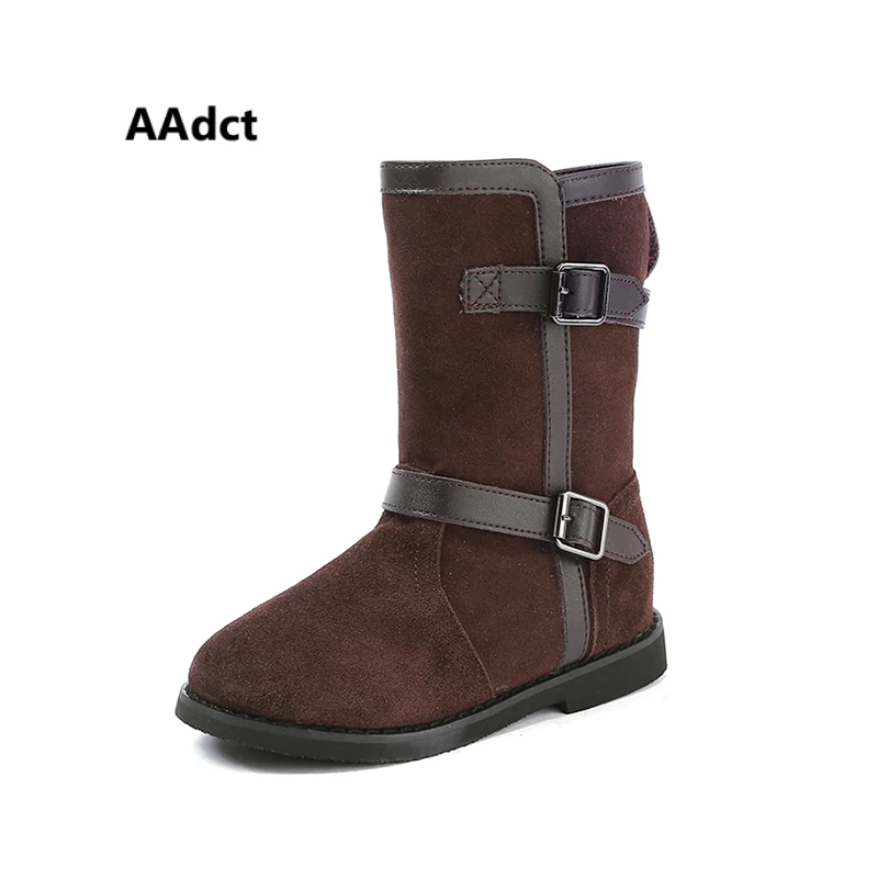 

AAdct Cotton warm high boots for girls New fashion girls boots 2018 Winter soft bottom kids boots