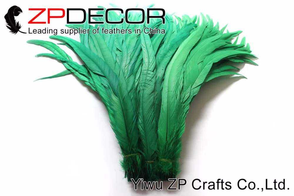 35-40cm fully dye rooster tail feathers green (5)