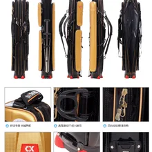 Золотой цвет рыболовная упаковка для снаряжения abs посылка 1,25 м твердая Удочка шестерни мешок водонепроницаемый мешок с кронштейном