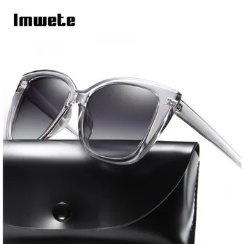 

Imwete Polarized Sun Glasses Women Cat Eye Drving Sunglasses Ladies Luxury Oversized Charming Anti-UV Eyeglasses Driver With Box