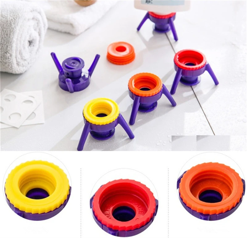 

6Pcs Toss It Bottles Stand Cap Kit Easy Pour Out Thick Liquid Economy Cap Kit Openers Convenience Kitchen Tool Supplies