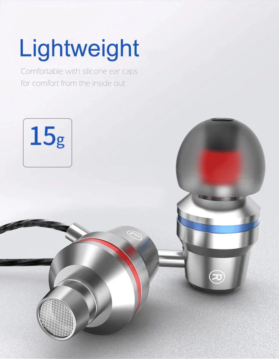 Earphones Metal Magnetic Stereo sports Bass Headset 3.5mm In-Ear Earbuds Earphone With Microphone headphones for Smart Phone (7)