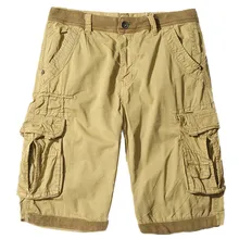 Летняя мода для мужчин's повседневное Бутик Сплошной цвет прямые женские брюки шорты для женщин/для мужчин хлопок мульти карман прямые