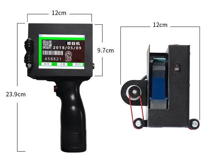 Портативный интеллектуальный струйный принтер с сенсорным экраном чернилами
