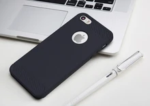 Cyato Phone Case Bumper On The For iPhone 5 5S SE 6 6S 7 8 Plus Carbon Fiber Texture Brushed Soft Silicone TPU Back Cover Cases brushed texture carbon fiber shockproof tpu case for xiaomi mi 8 se black