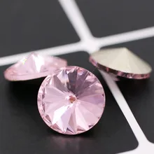14 мм высокого качества розовый хрустальный стакан круглый Форма клей стразы для дизайна ногтей Свадебные украшения серьги ожерелье