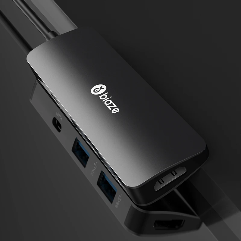 Biaze usb хаб USB C к HDMI Thunderbolt 3 адаптер для MacBook Pro 2016 2017 2018 Xiaomi ноутбук порт type PD 0