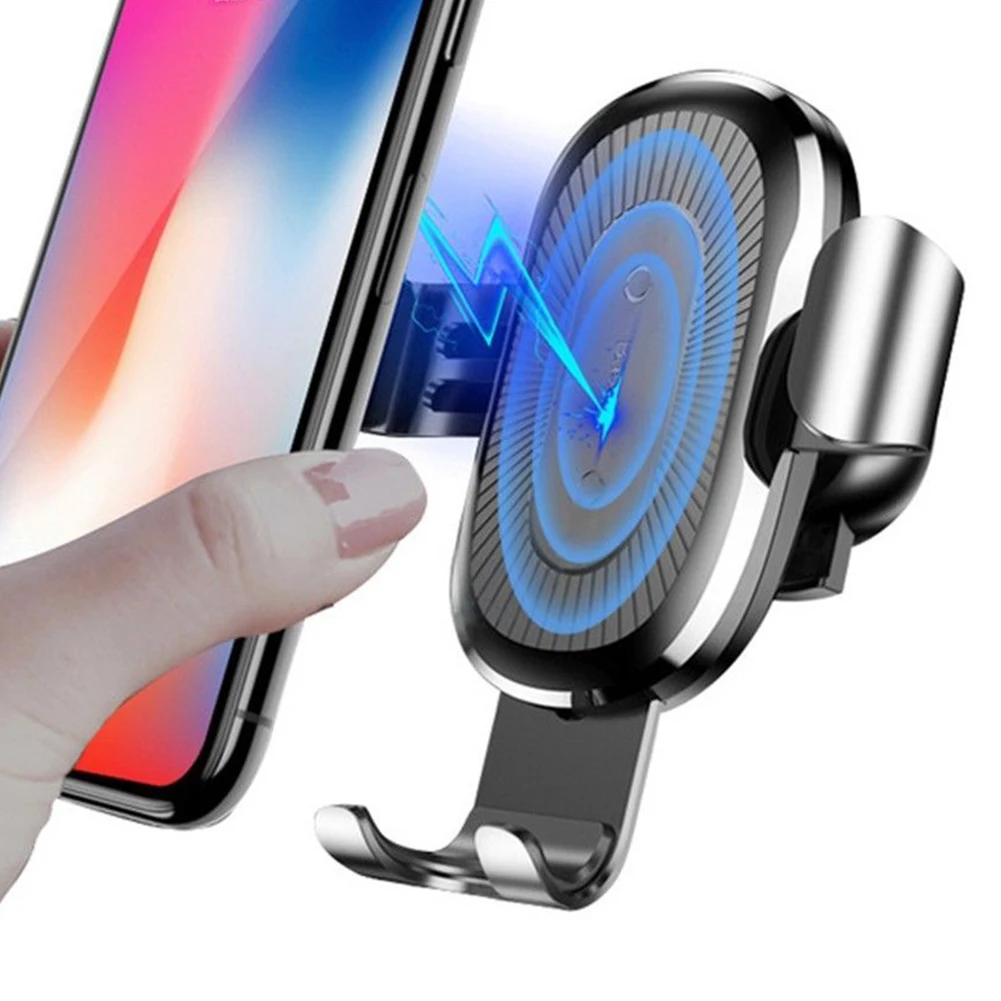 Автомобильное беспроводное зарядное устройство для iPhone X samsung S10 S9 S8 мобильное