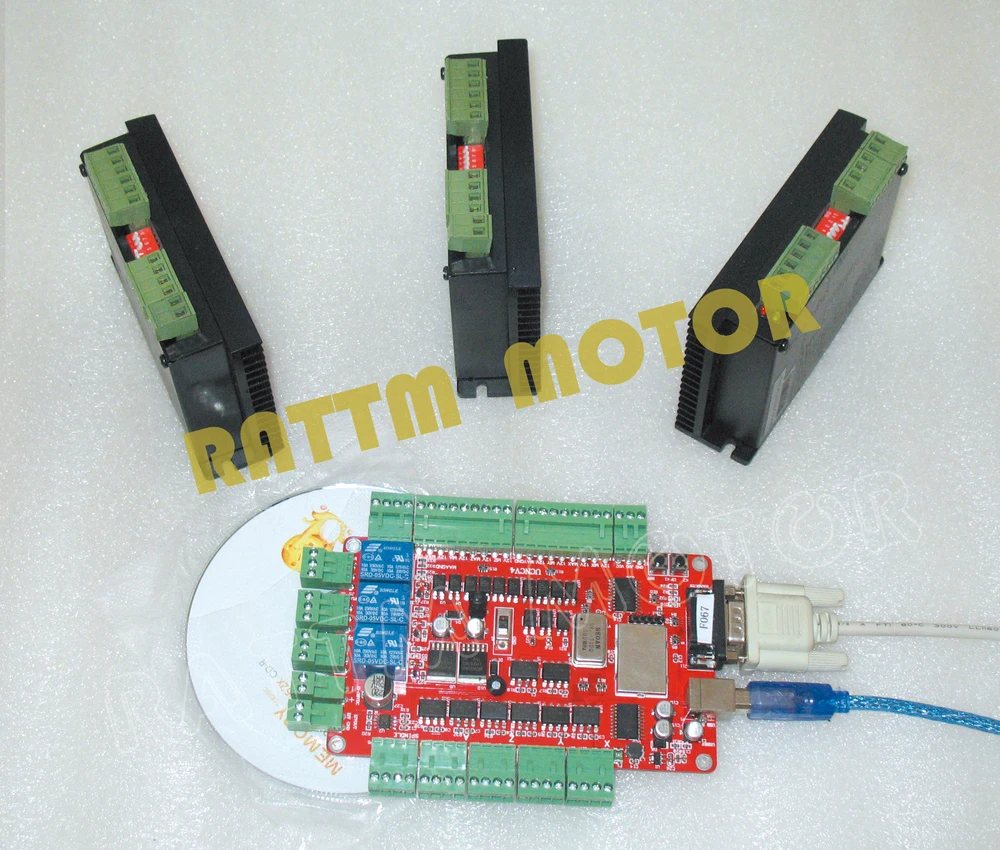 

New products!! 3 Axis controller kit 4 Axis USBCNC breakout board with Stepper motor driver 12-50VDC /128 microstep /4A