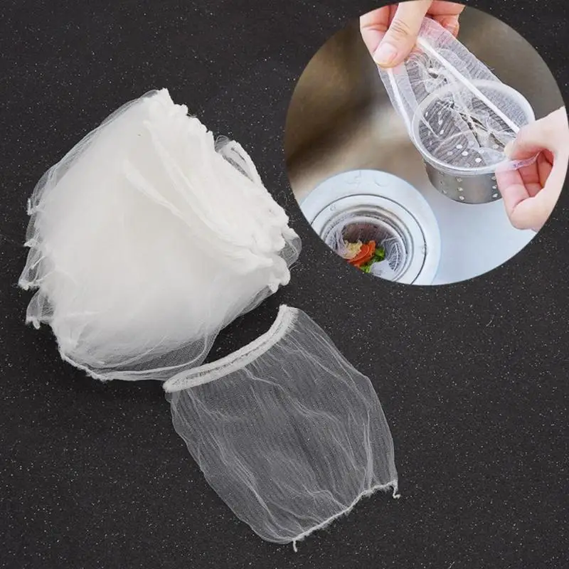 

Sink Drain Trash Strainer Mesh Disposable Garbage Bag Kitchen Waste Filter