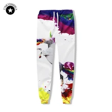 Повседневные штаны для бега для женщин и мужчин с 3d принтом единорога; спортивные штаны с героями мультфильмов; забавные длинные брюки; шаровары; Прямая поставка