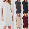 Women's Sundress Summer Linen Dress 2022 Celmia Tunic Top Short Sleeve Shirt Button Female Vintage Casual Sarafans Vestidos 5XL ► Photo 2/6
