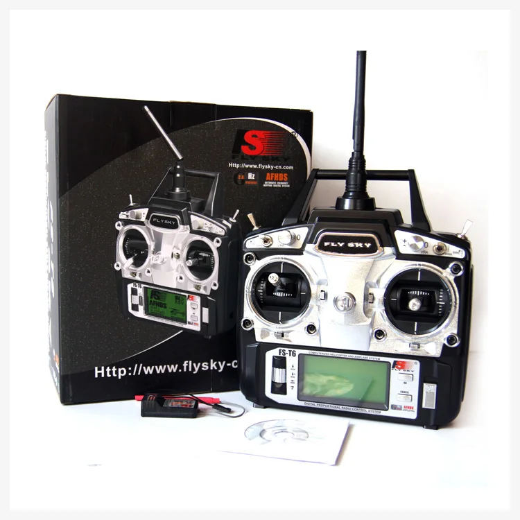 

Freeshipping FlySky FS-T6 FS T6 2.4G Digital 6 Channels Transmitter & Receiver RC Radio Mode 2