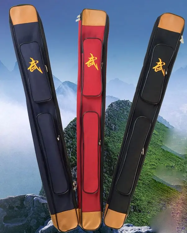 Сумка из ткани Оксфорд с вышивкой wu wushu мешок для кунг-фу кэндо двухслойный меч