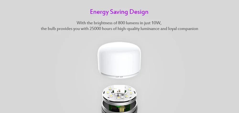 Yeelight Smart Светодиодный лампы мощностью 10 Вт RGB E27 Беспроводное управление WiFi смарт-лампа работа с Mi Home приложение