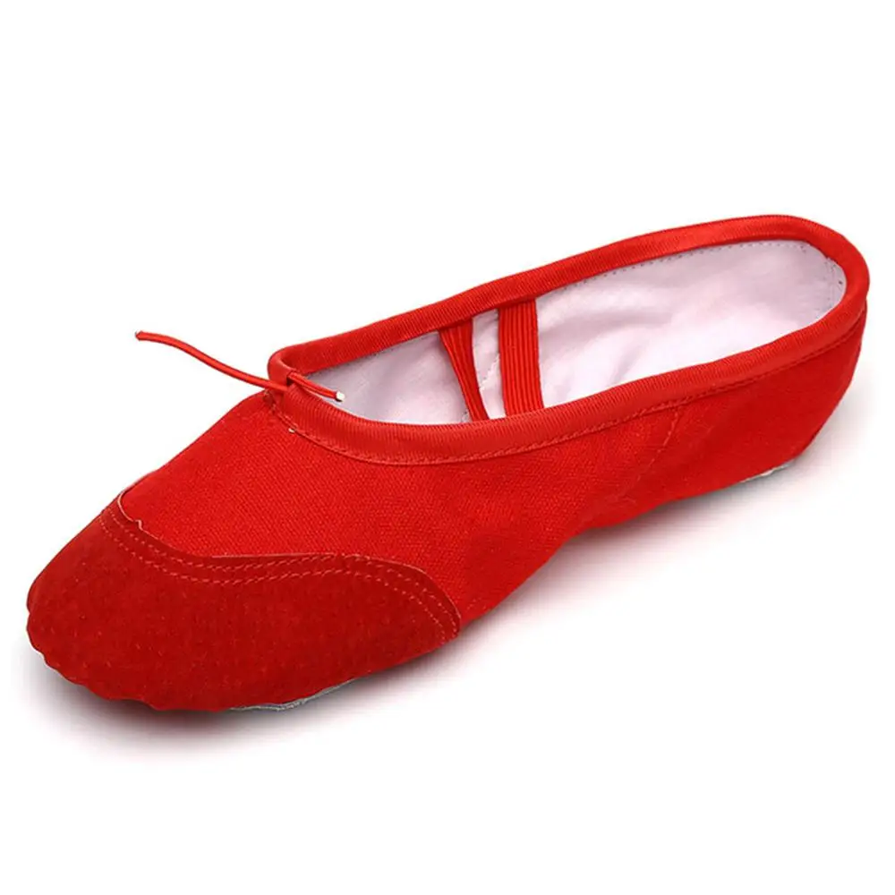 ; цвет красный, розовый, черный, белый; танцевальные туфли унисекс для занятий спортом; женские и детские профессиональные балетки; тапочки; акция - Цвет: P-Red