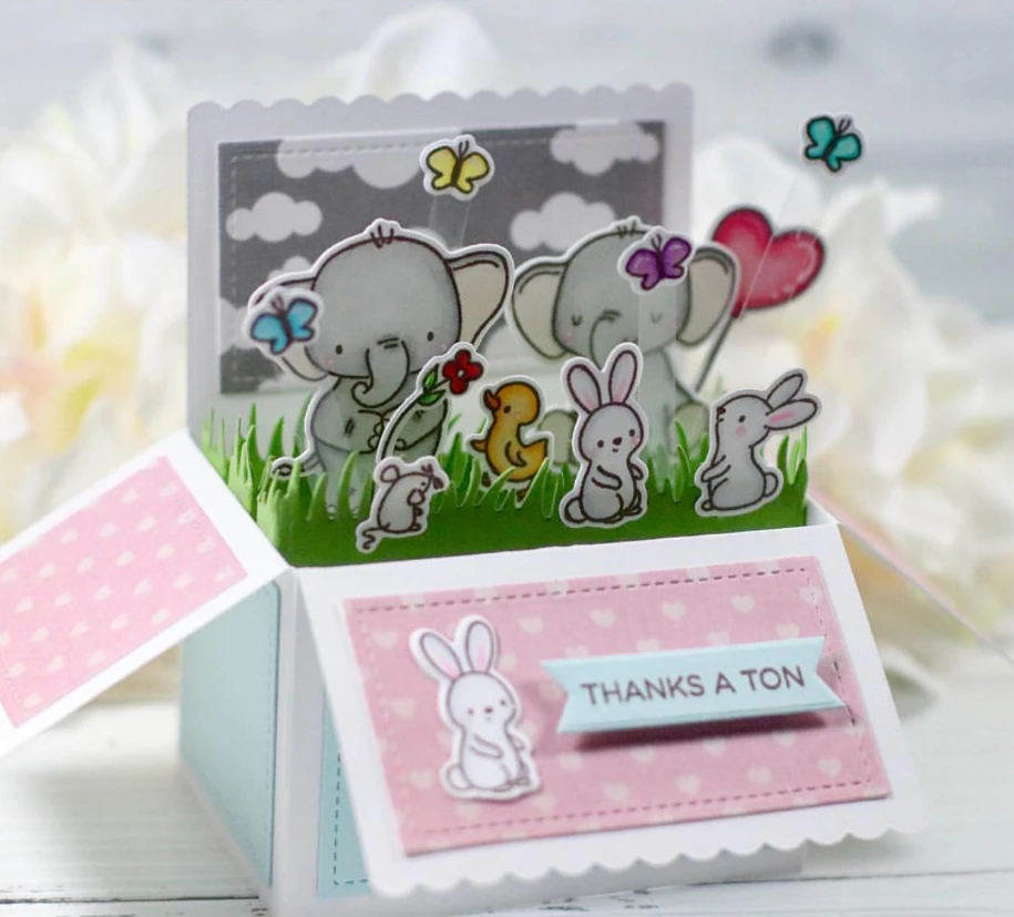 

TPP A lovely baby elephant Clear Silicone Stamp/Seal for DIY scrapbooking/photo album Decorative clear stamp sheets