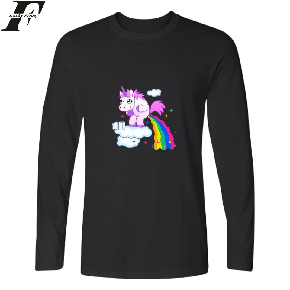 Unicorn Shirt Funny Design Spring Long Sleeve T shirt Comfortable
