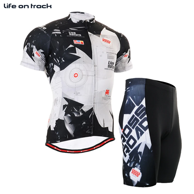 

2016 Summer Men's Cycling Jerseys Set Outdoor Running Skins Compression Tights For Men Fitness With Short Sleeve Tops Sportswear