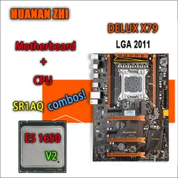 HUANAN Чжи делюкс версия X79 игровая материнская плата для intel LGA 2011 ATX комбинации E5 1650 V2 SR1AQ DDR3 RECC памяти max 64 gb
