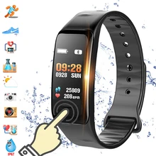 Coloration Display screen C1S Good Bracelet Waterproof Coronary heart Charge Monitor Well being Health Tracker Bluetooth Good Look ahead to Sport PK MI Band