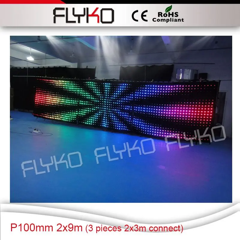Светодиодная вспышка full hd xxx видео P100mm 2x9m синяя пленка Вечеринка занавеска