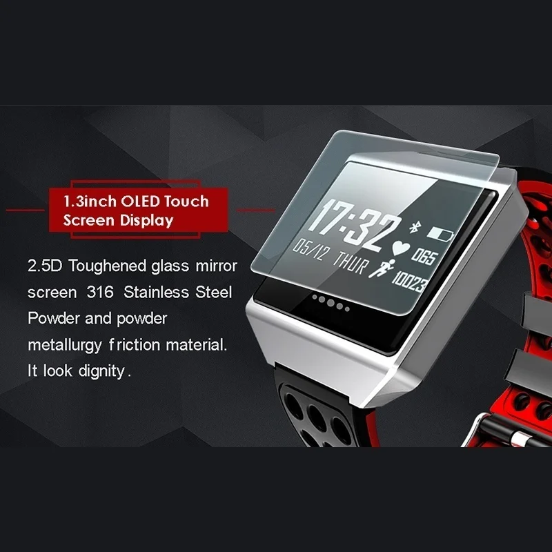 CK12 Touch Screen Band ECG Smart Watch Heart Rate Blood Pressure Sport Band IP67 Waterproof Watch Color Screen Smart Bracelet