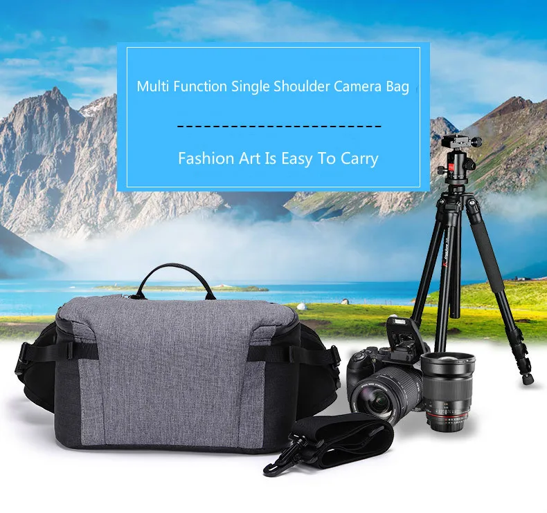

New Waterproof Camera Bag Multi-function SLR Camera Backpack Outdoor Single Shoulder Photograph Bag for Canon Nikon Sony