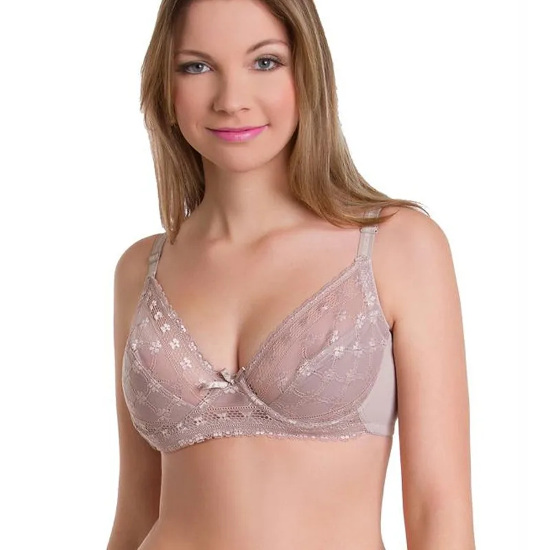 Transparent Bra Newes Lace Unlined Bra Adjustment Side Gathering Strappy Underwear Women 36B 38C 40B 42C 44B NO.10103-52