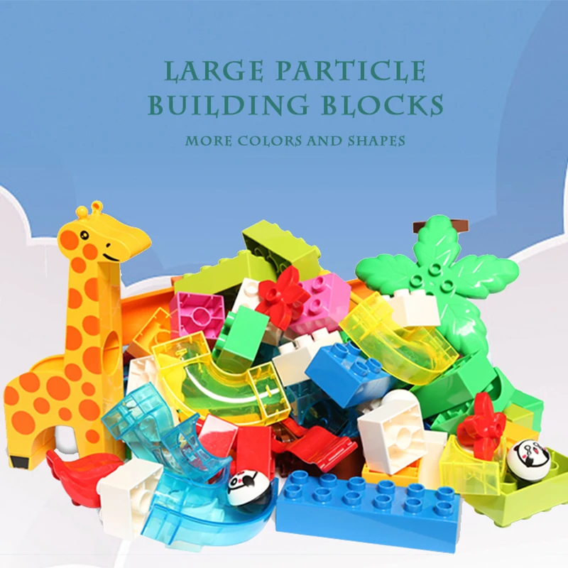 168 шт. Детский конструктор Marble Race Run|Блочные конструкторы| |