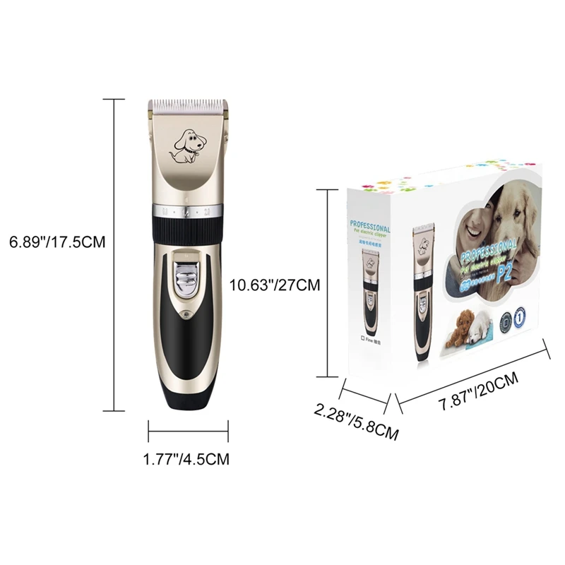 110-240 В AC Professional Pet собака триммер для волос Машинки для стрижки волос кошка резак машина бритва электрическая животное зажим для ножниц