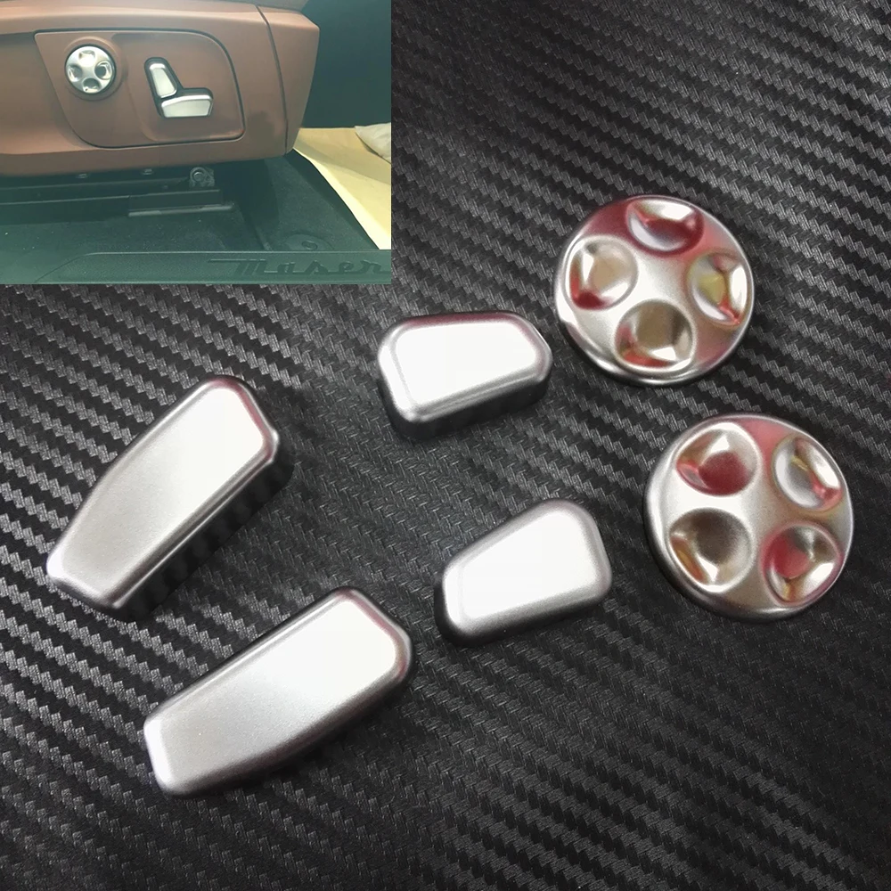DEE Chrome Seat Switch Button Cover Trim Accessories For Maserati