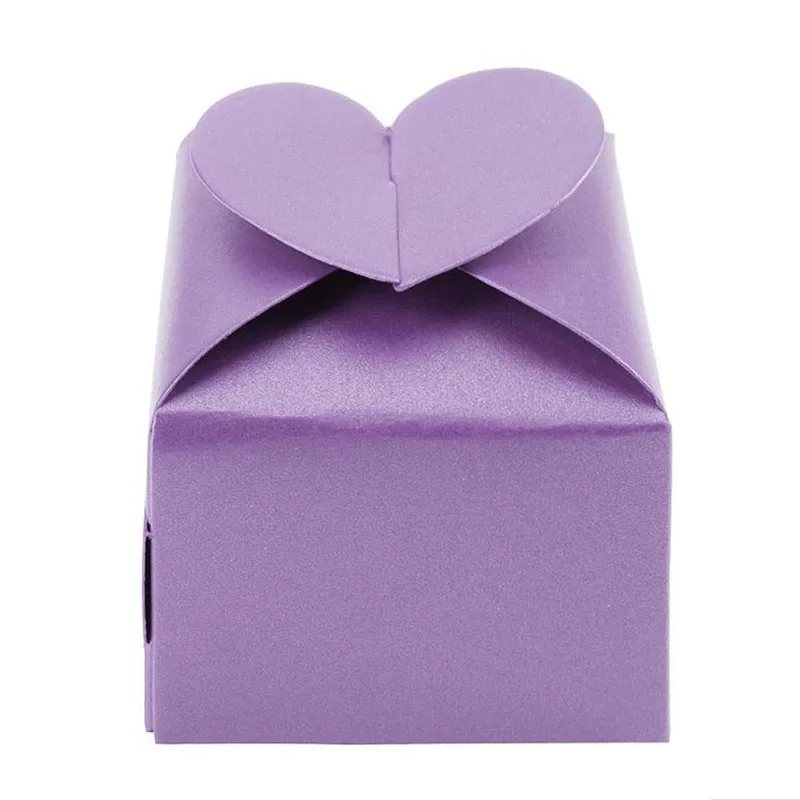 Горячая Распродажа, коробка для свадебного торта 100 шт./лот, коробка для конфет с сердечком, подарочная упаковка для свадебных гостей