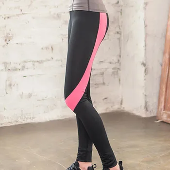 

2016 Women pencil pants workout joggers quick dry patchwork waist pants fitness bodybuilding leggings pantacourt femme ete