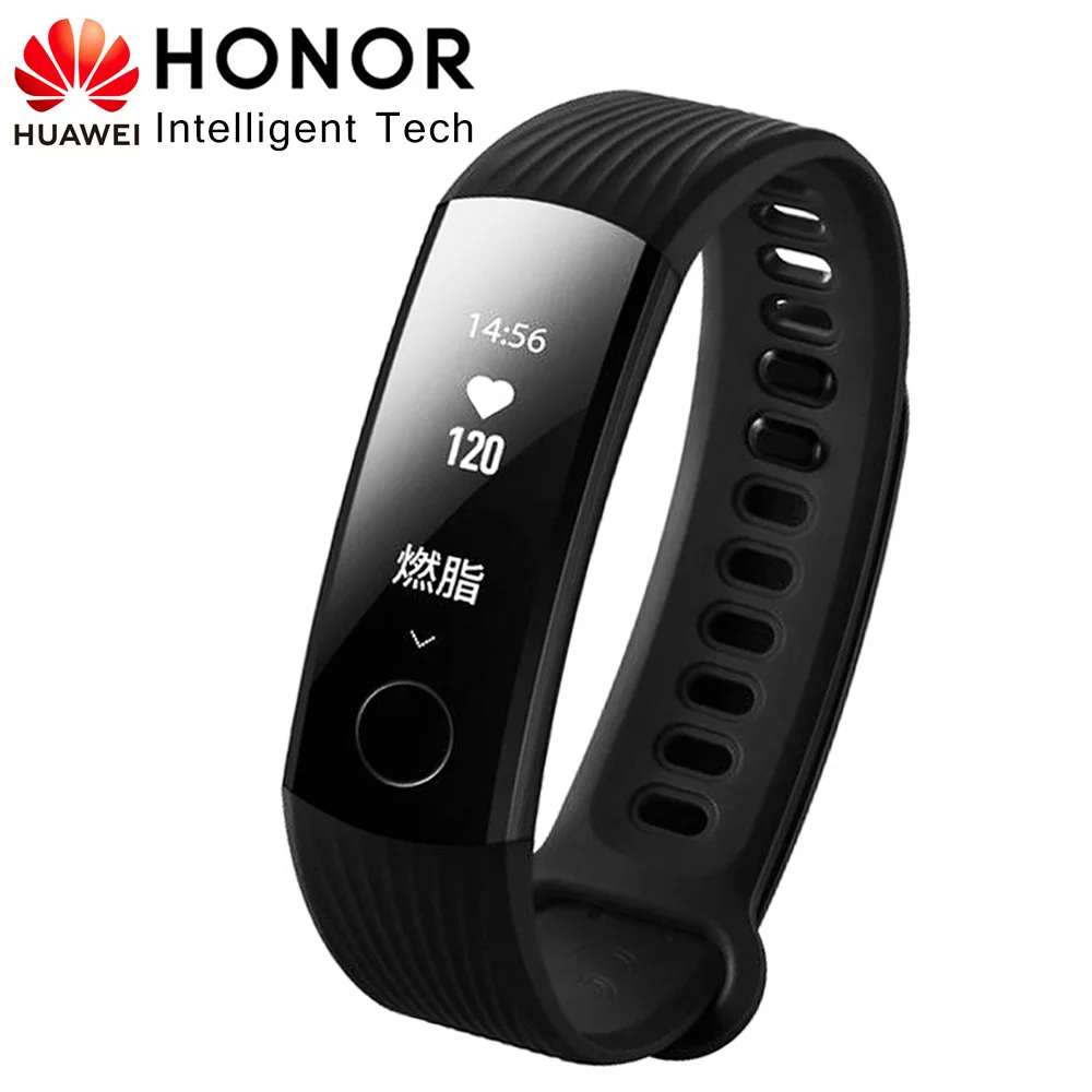 huawei Honor Band 3/4, умный Браслет Honor Band 4, фитнес-браслет, 0,91 дюймов, OLED тачпад, пульсометр, смарт-браслет - Цвет: Honor 3