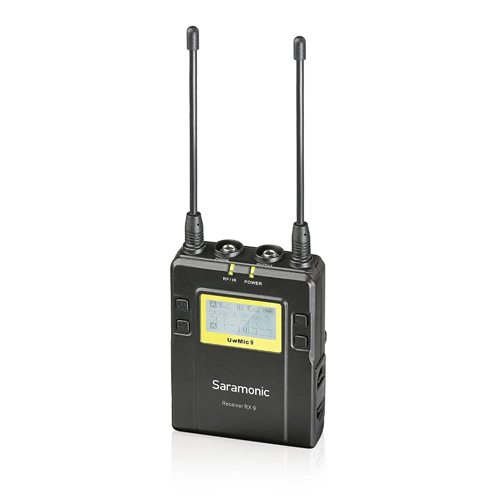 Saramonic UWMIC9 UHF Беспроводной петличный+ передатчик XLR микрофонная система с модульным передатчиком+ Lav Mic, XLR вставной блок