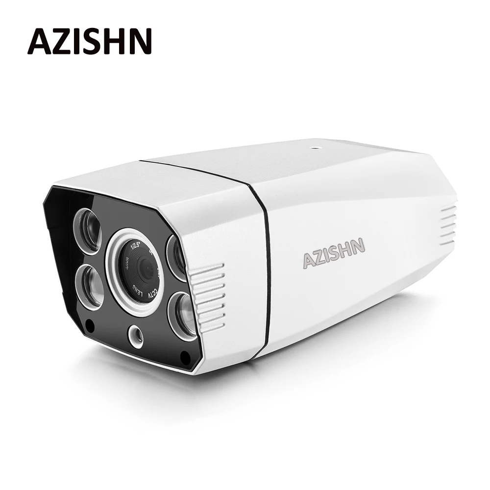 Azishn H.265 IP Камера 2mp/4mp 25fps ONVIF 4ir обнаружения движения RTSP IP66 металл открытый