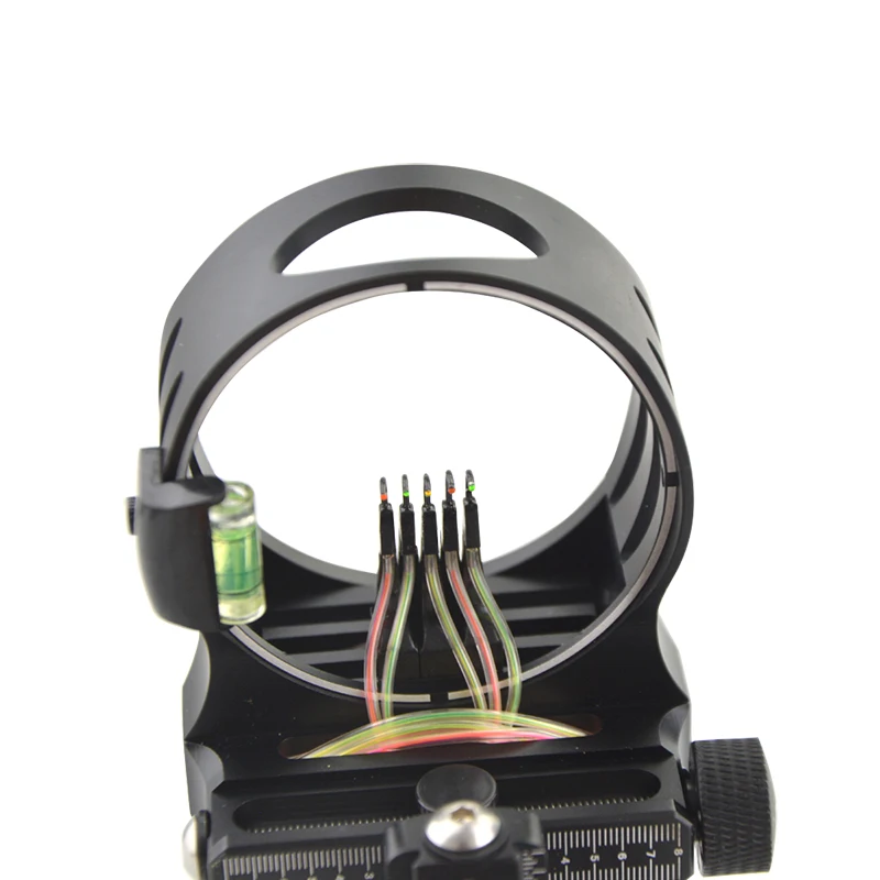 Bowsight 5 контактов стрельба из лука блочный лук прицелы лазерный светодиодный светильник с подсветкой оптического волокна микро оптический прицел Охота стрельба из лука d