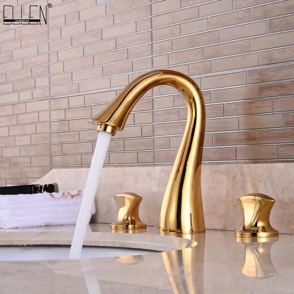 Смеситель для ванной с 3 отверстиями и двойной ручкой|bathroom faucet|sink mixer tapbathroom faucet hole